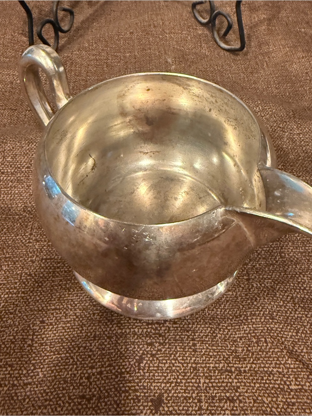 Vintage Silver Plated Creamer Pitcher - Shiny Silver - Picture 5 of 5